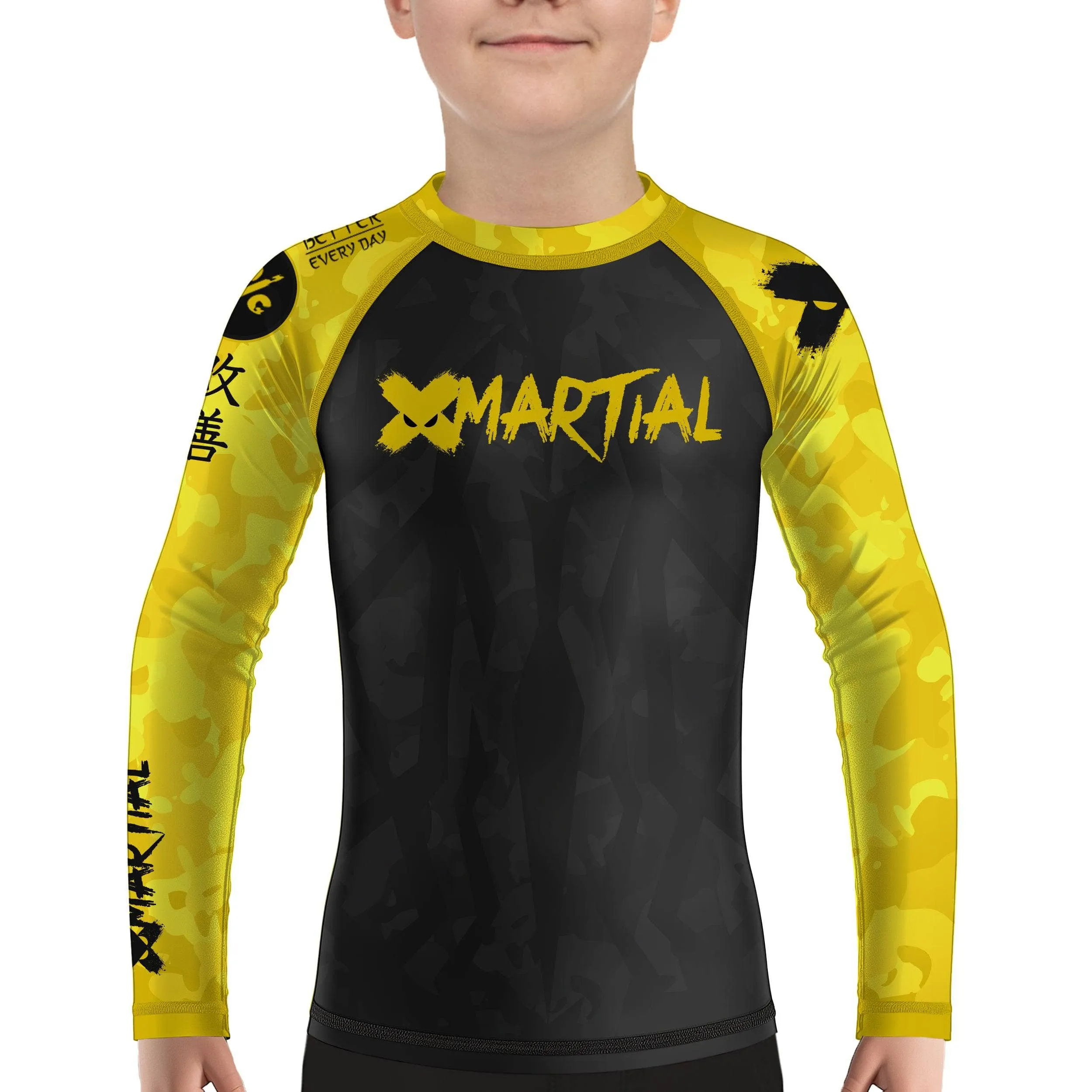 Stealth Camo Kids Rank BJJ Rash Guard