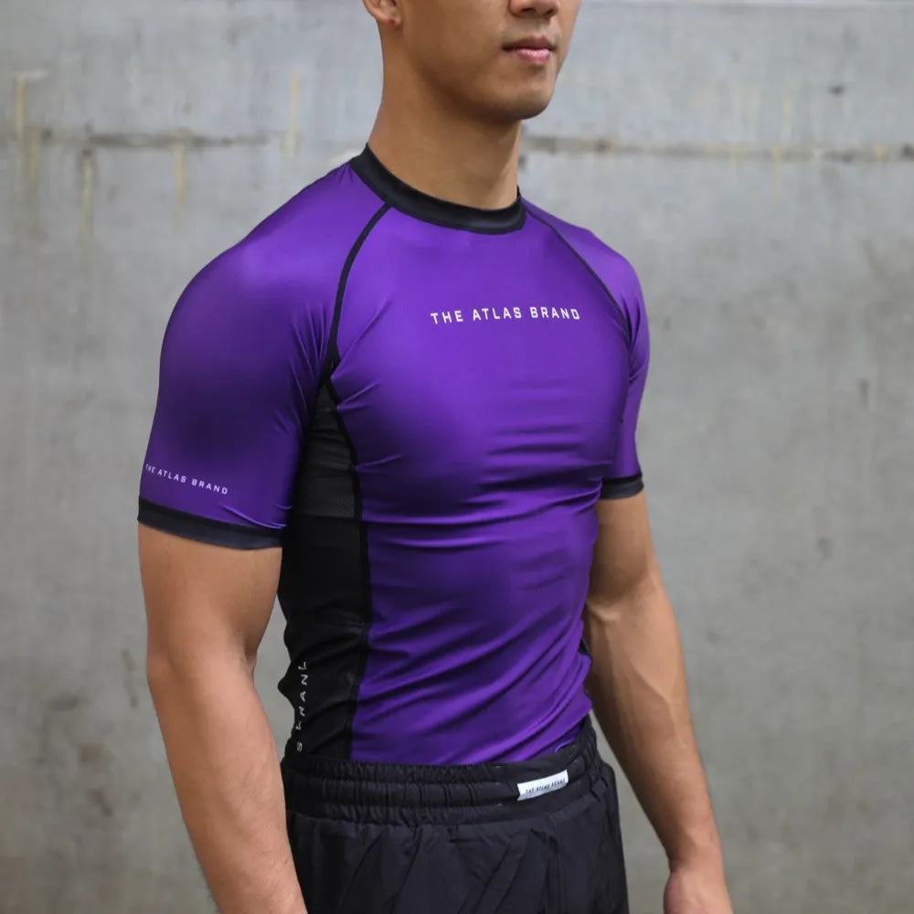 The Atlas Brand - Ranked BJJ Rash Guard - Purple