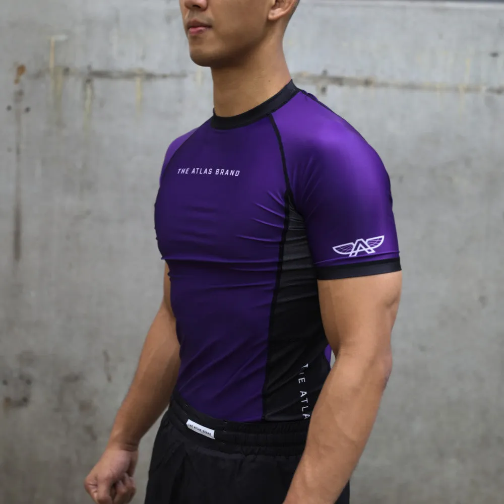 The Atlas Brand - Ranked BJJ Rash Guard - Purple