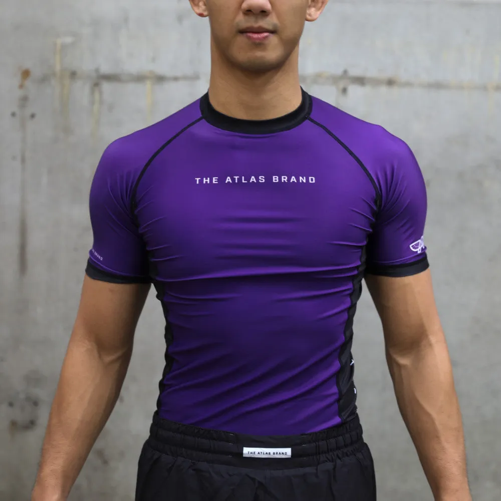 The Atlas Brand - Ranked BJJ Rash Guard - Purple