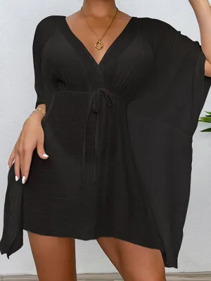 Vacation Cover Up Batwing Beach Dress