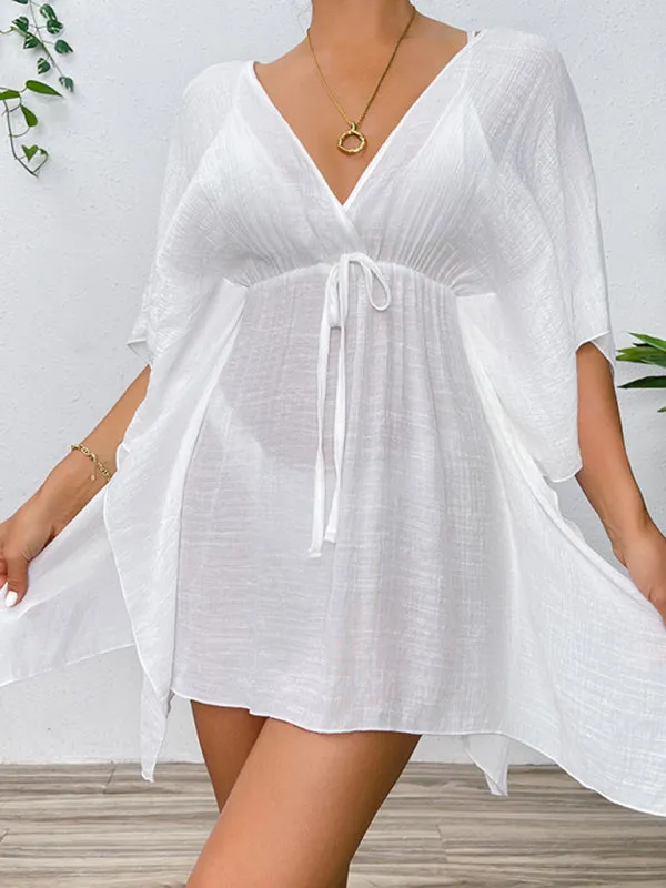 Vacation Cover Up Batwing Beach Dress