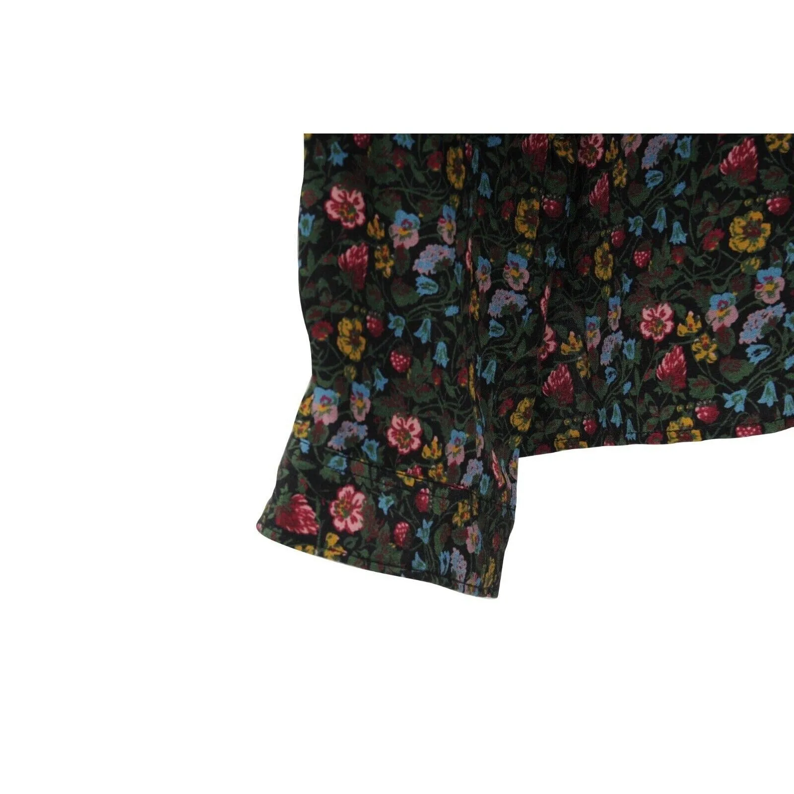 Vintage Flowers Silk Cambridge Button Down Shirt Long Sleeve