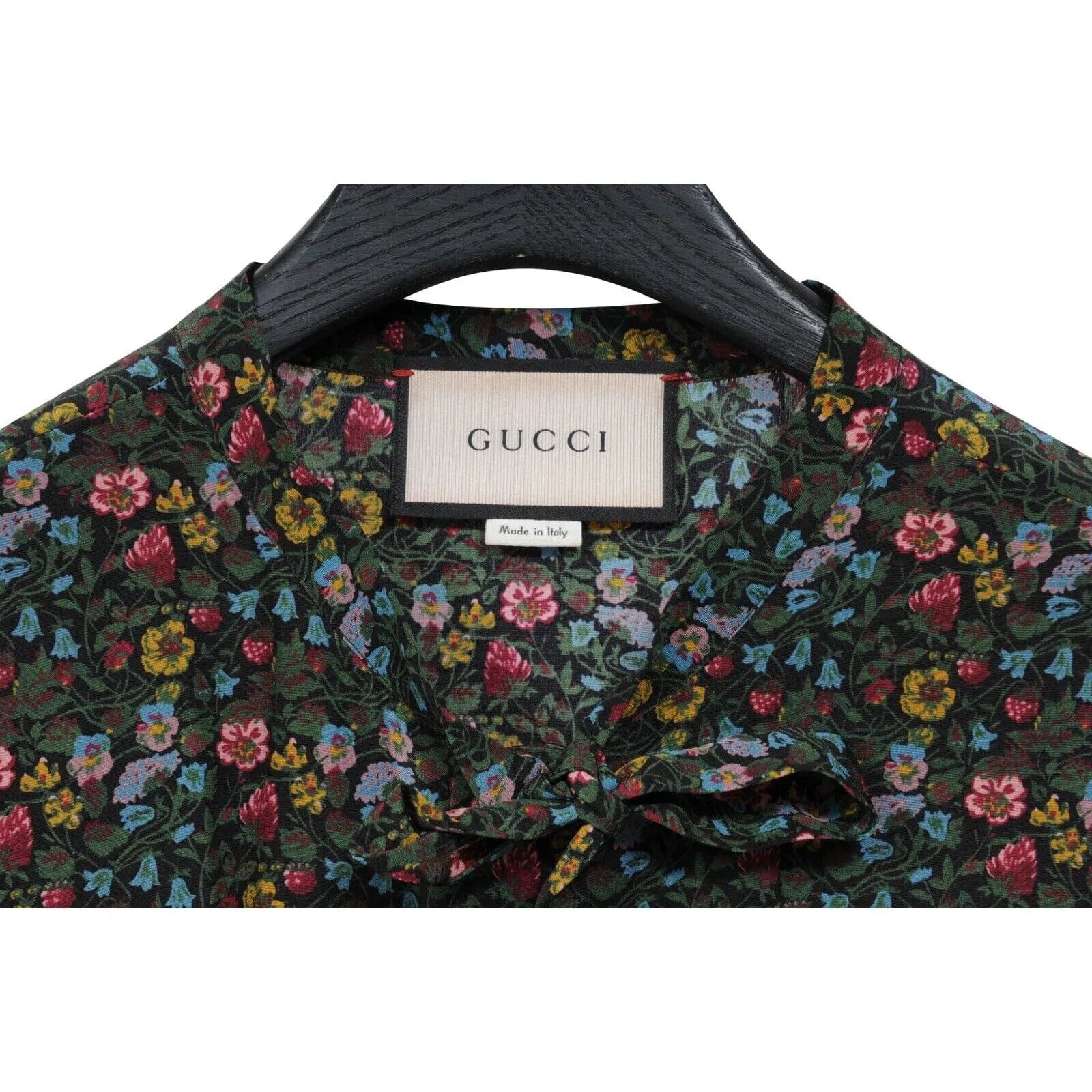Vintage Flowers Silk Cambridge Button Down Shirt Long Sleeve