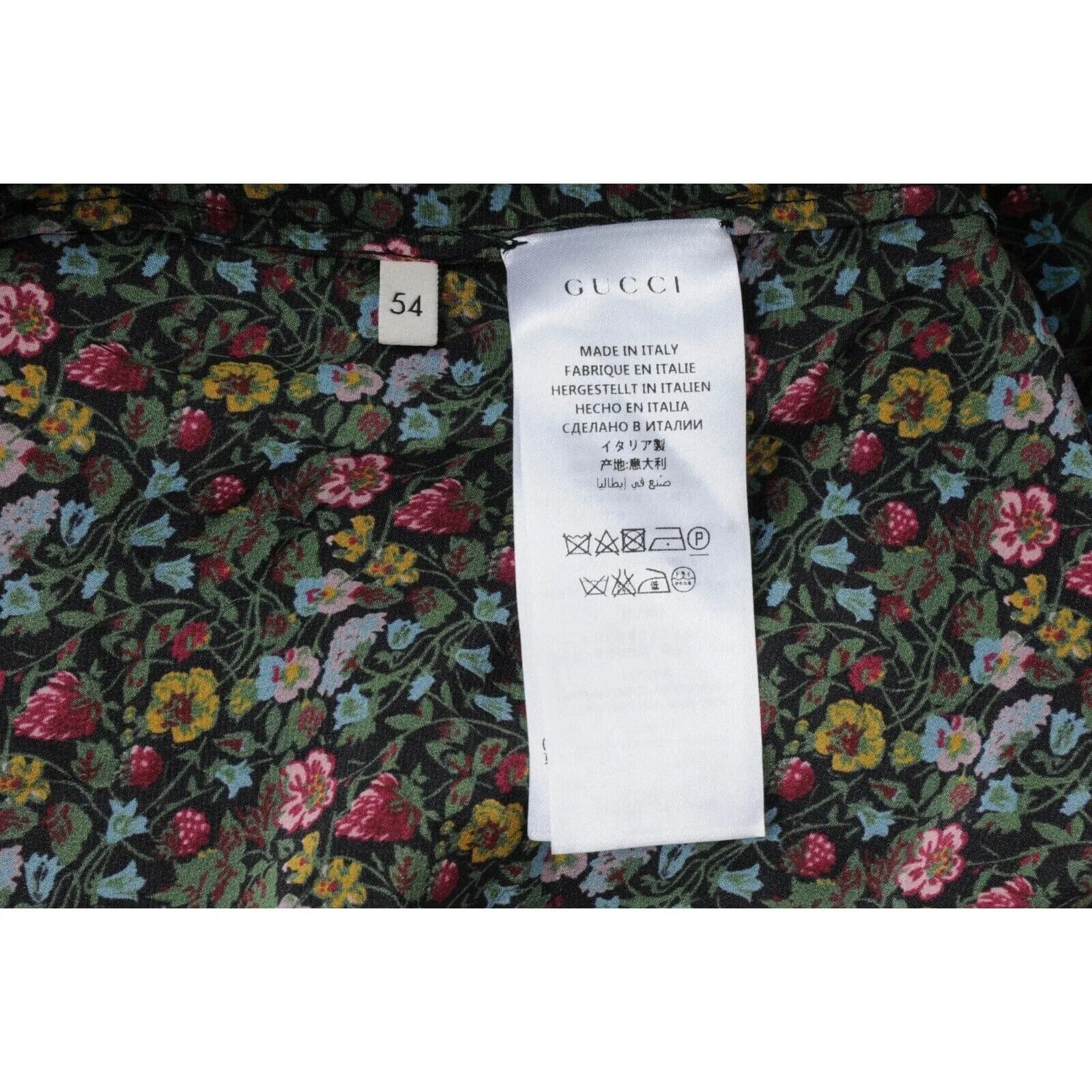 Vintage Flowers Silk Cambridge Button Down Shirt Long Sleeve