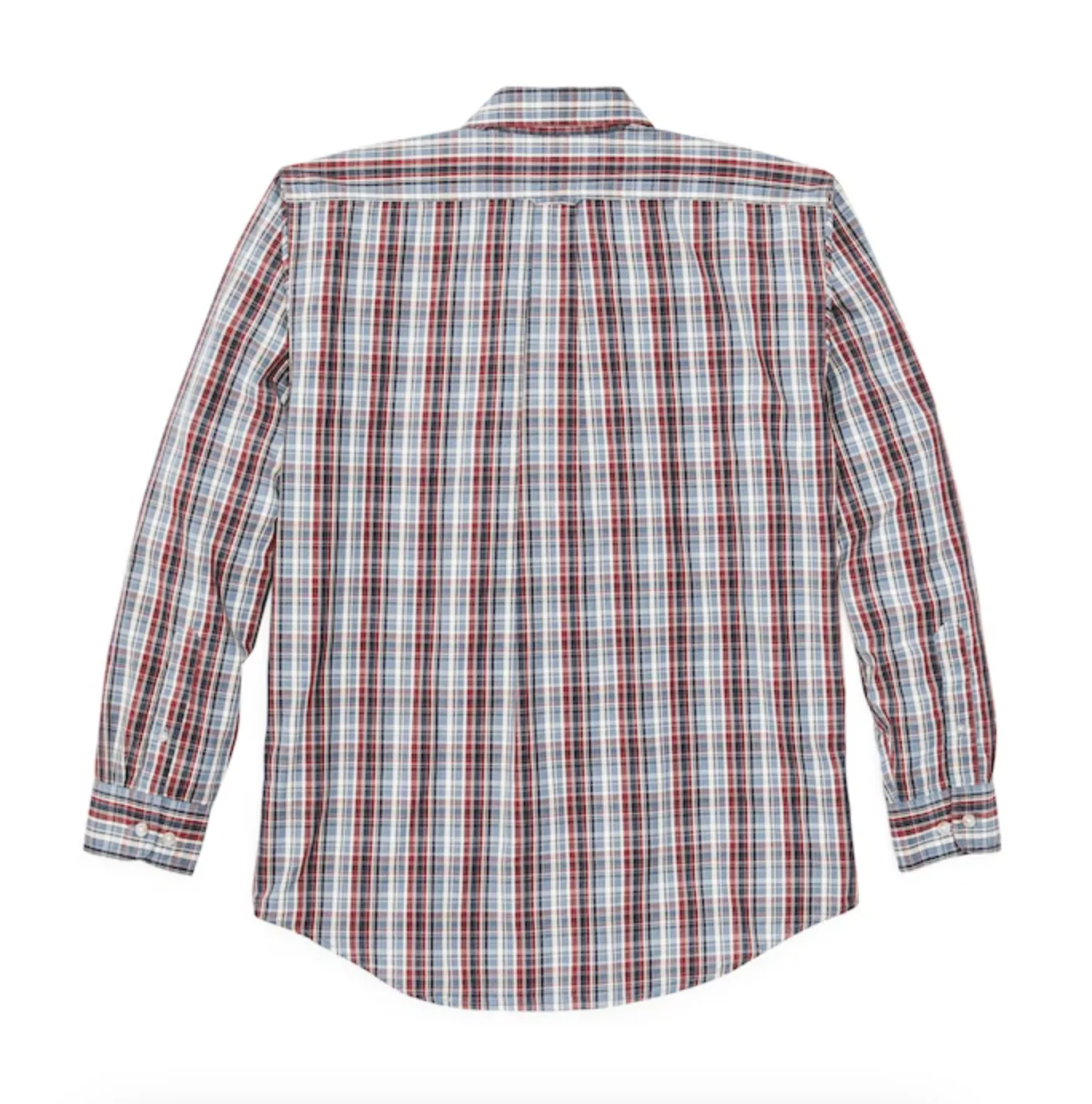 Washed Feather Cloth Shirt Navy/Iron/Ivory Plaid