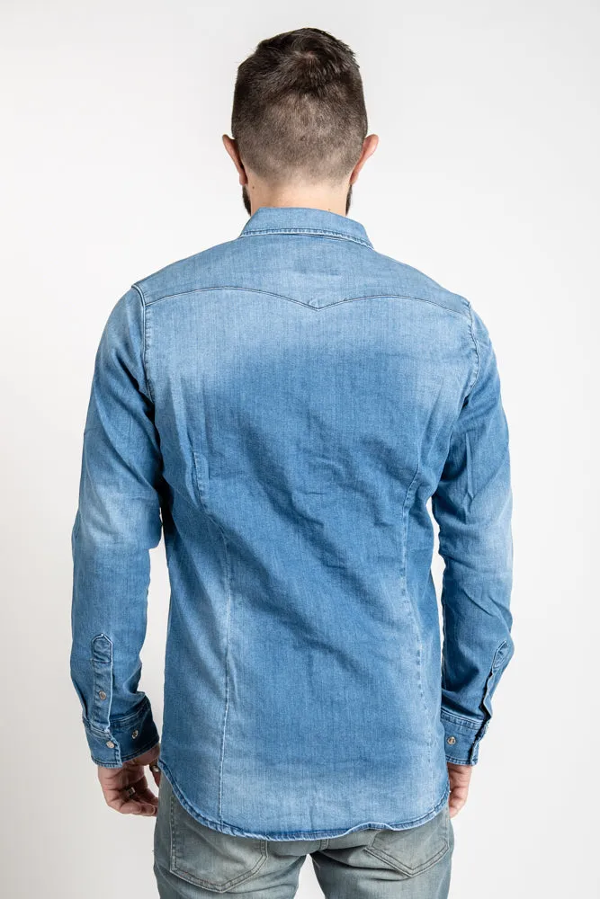 Western Shirt - Medium Wash