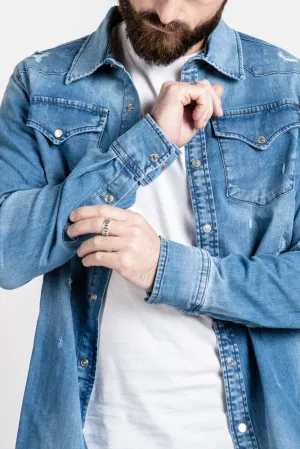 Western Shirt - Medium Wash