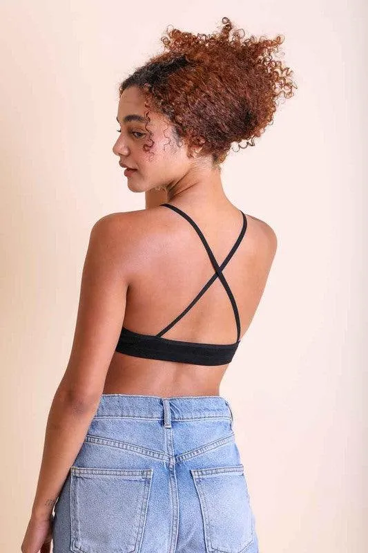Womens Crochet Lace High Neck Bralette Top