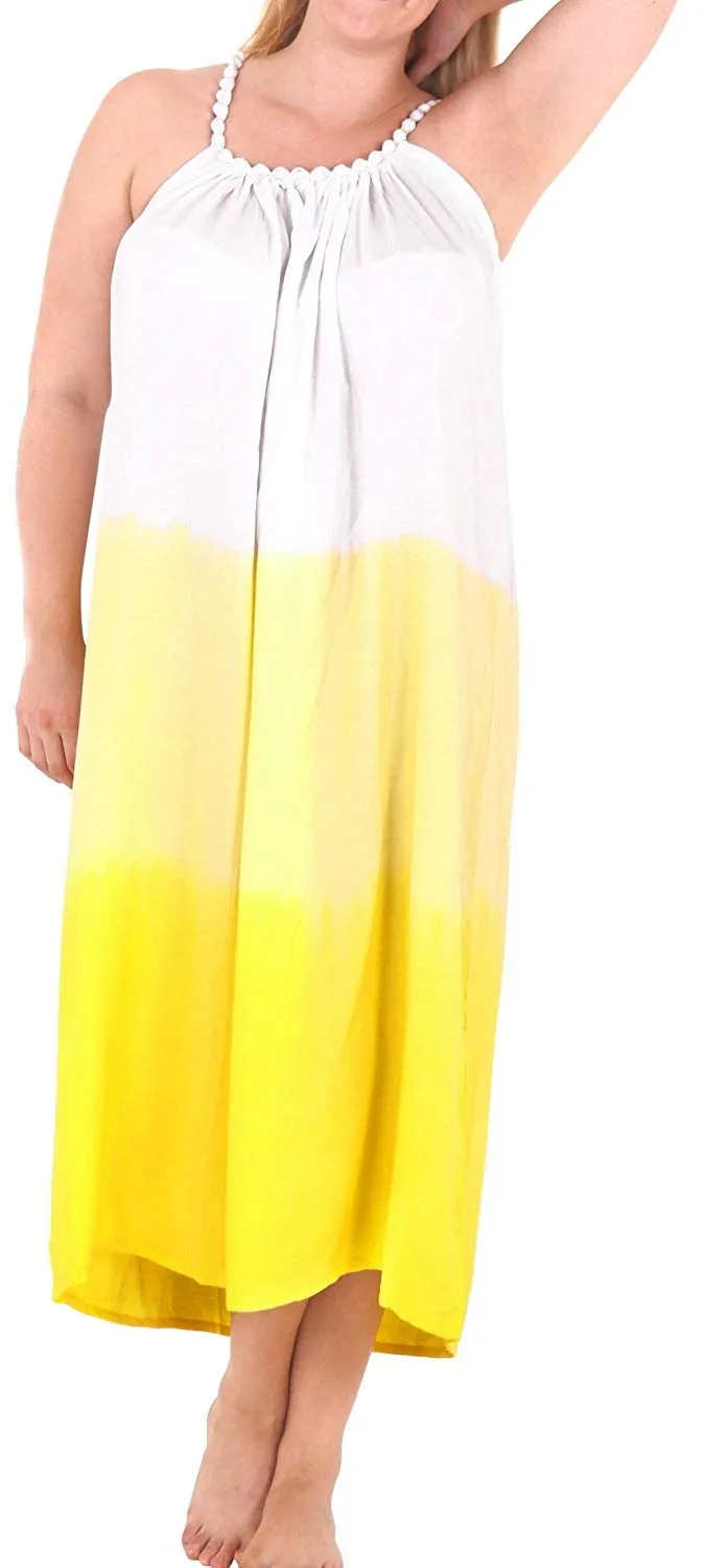 Women's Dress Designer Sundress Beachwear Plus Evening Casual Cover ups Yellow