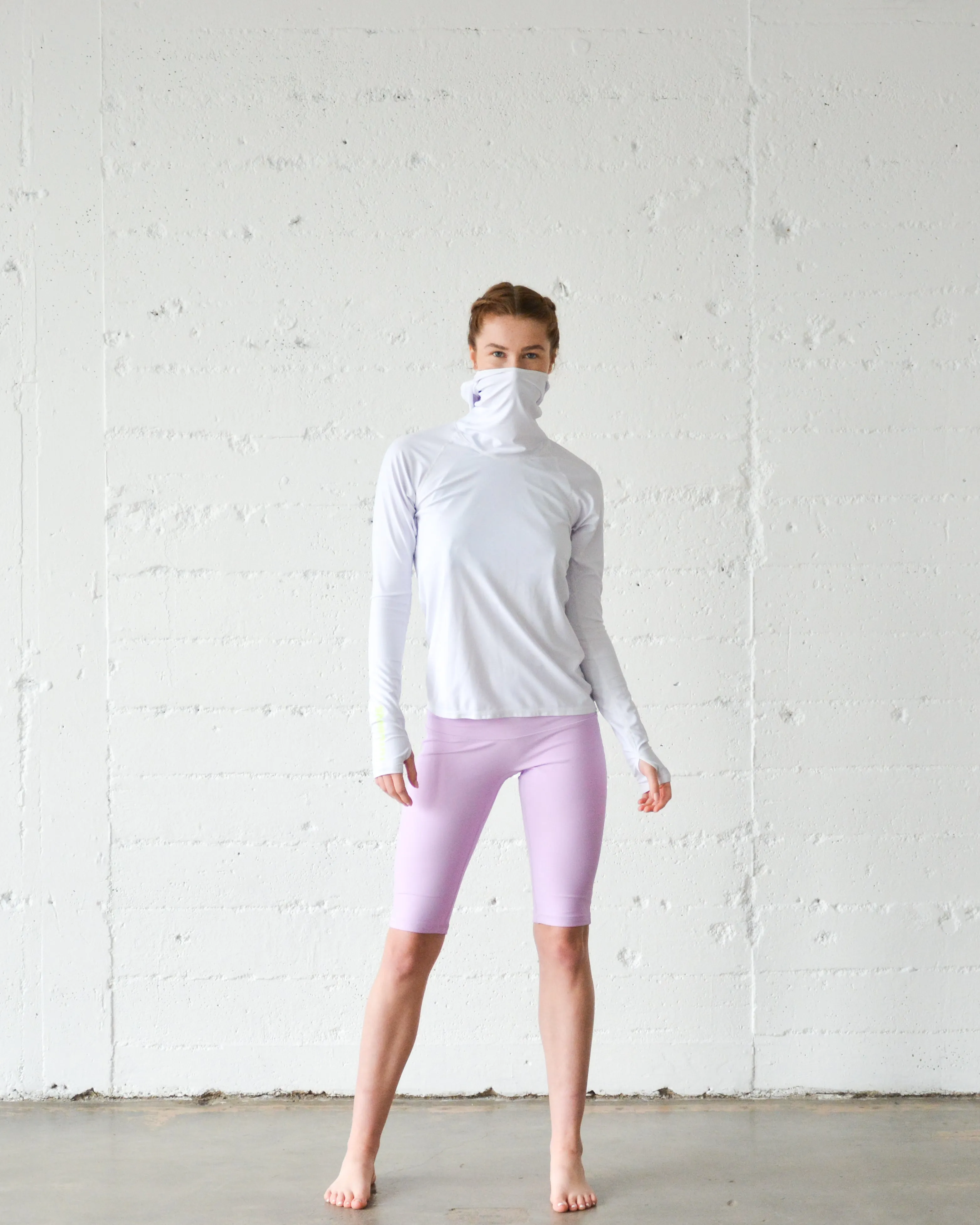 WOMEN'S HOODED PULLOVER RASH - WHITE