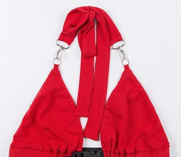 Women's Summer Backless Bralette Crop Top With Sashes