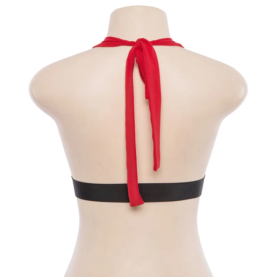 Women's Summer Backless Bralette Crop Top With Sashes