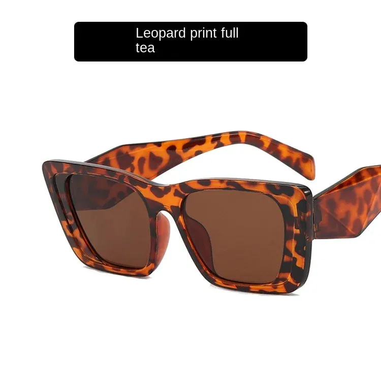 Women's Sunglasses Trend Vintage Rectangle Big Frame Black Square Glasses 2022 Women Sun Glasses Ladies Eyewear