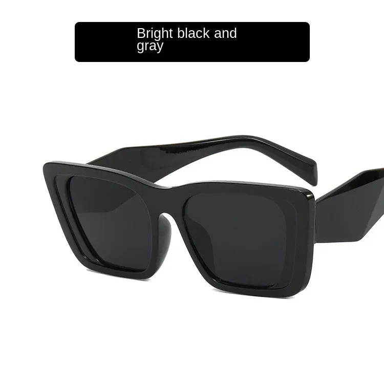 Women's Sunglasses Trend Vintage Rectangle Big Frame Black Square Glasses 2022 Women Sun Glasses Ladies Eyewear