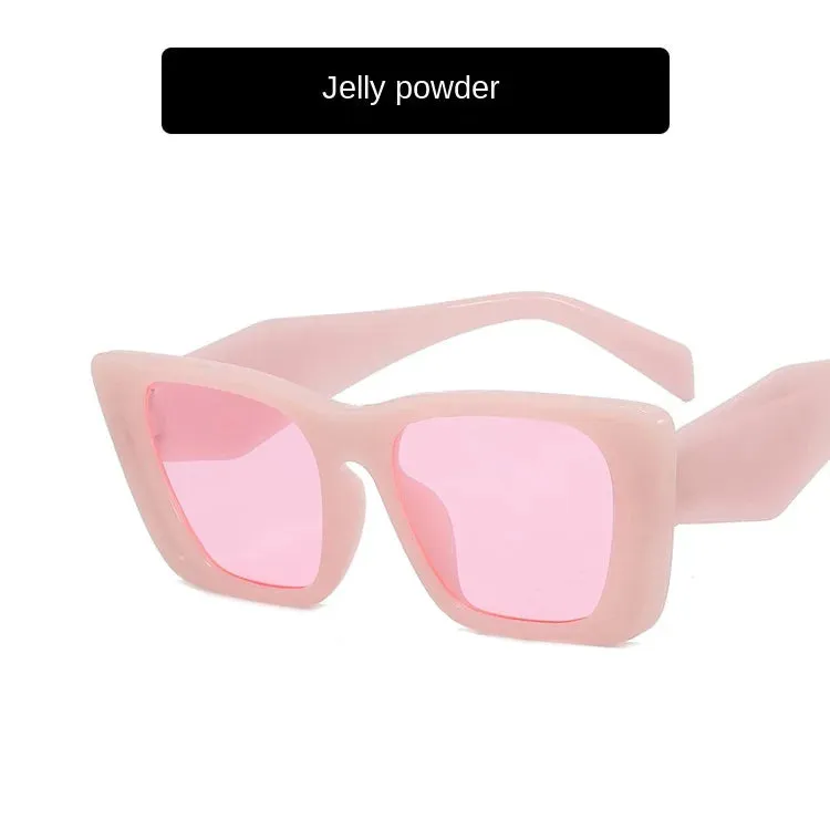Women's Sunglasses Trend Vintage Rectangle Big Frame Black Square Glasses 2022 Women Sun Glasses Ladies Eyewear