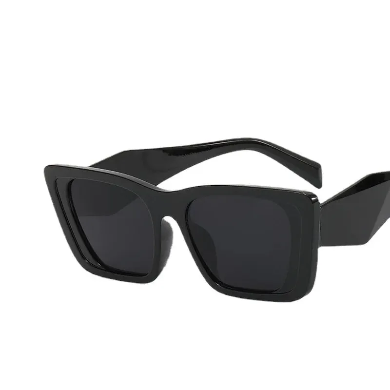 Women's Sunglasses Trend Vintage Rectangle Big Frame Black Square Glasses 2022 Women Sun Glasses Ladies Eyewear