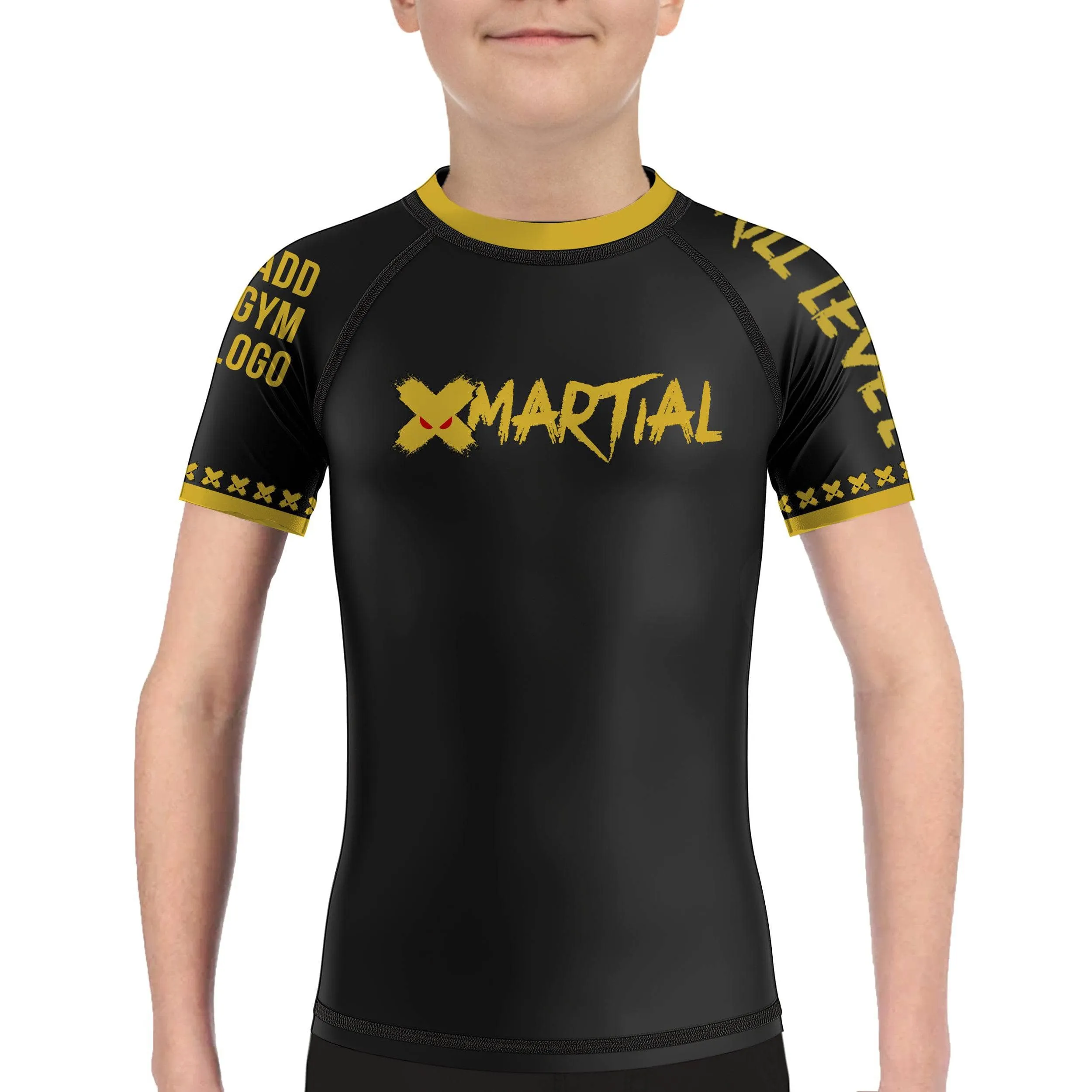 XMartial Kill Level Fight Team Kids BJJ Rash Guard