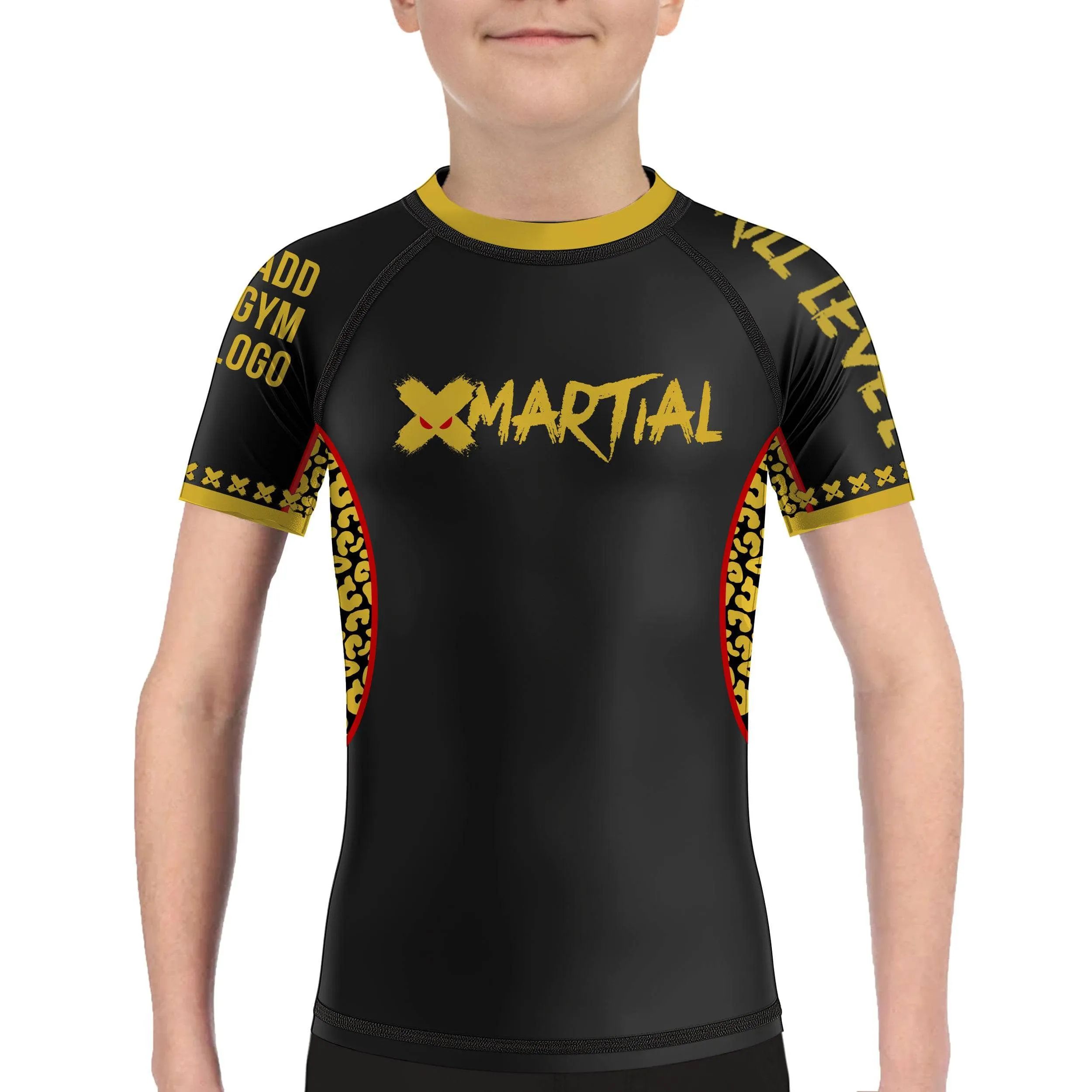 XMartial Kill Level Fight Team Kids BJJ Rash Guard
