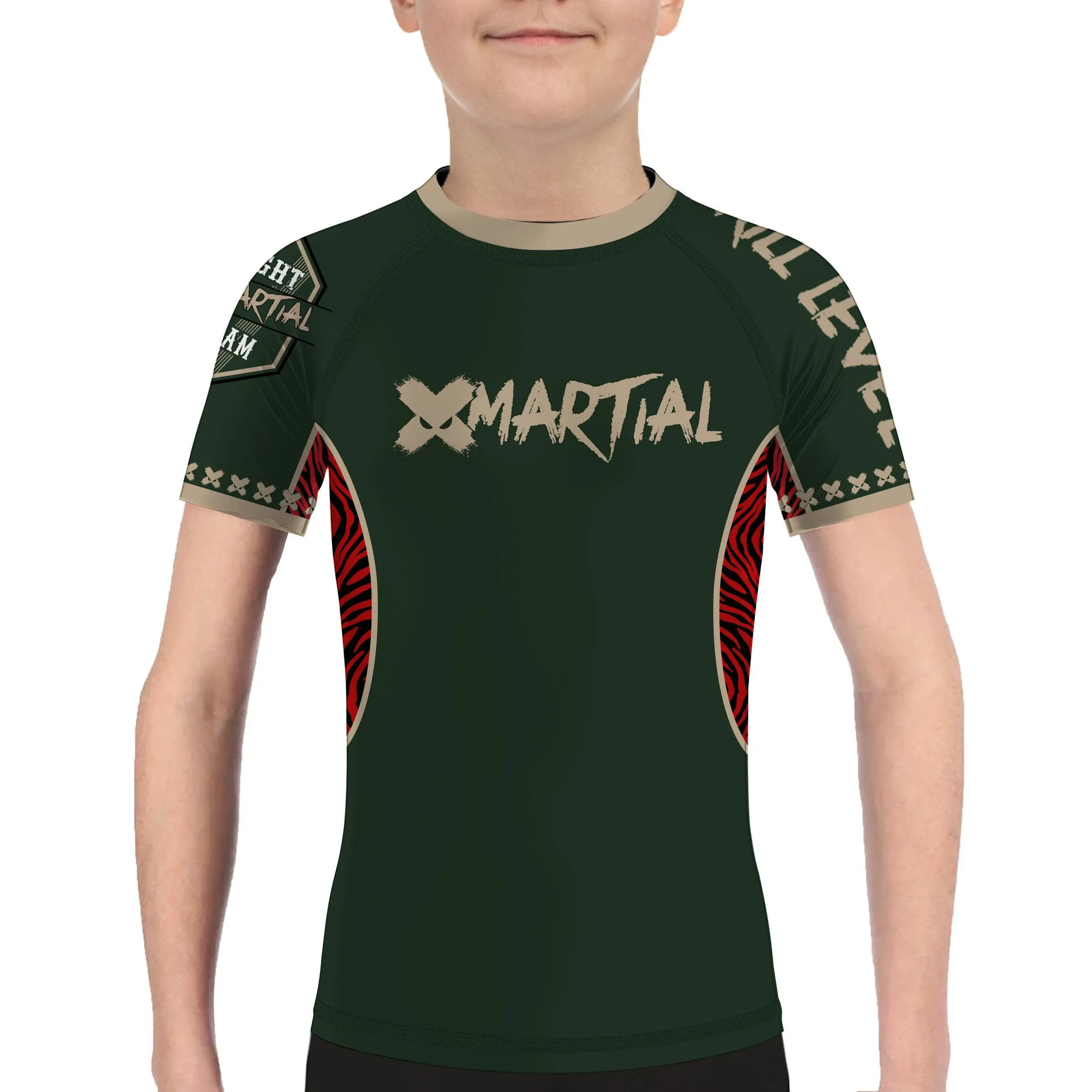 XMartial Kill Level Fight Team Kids BJJ Rash Guard