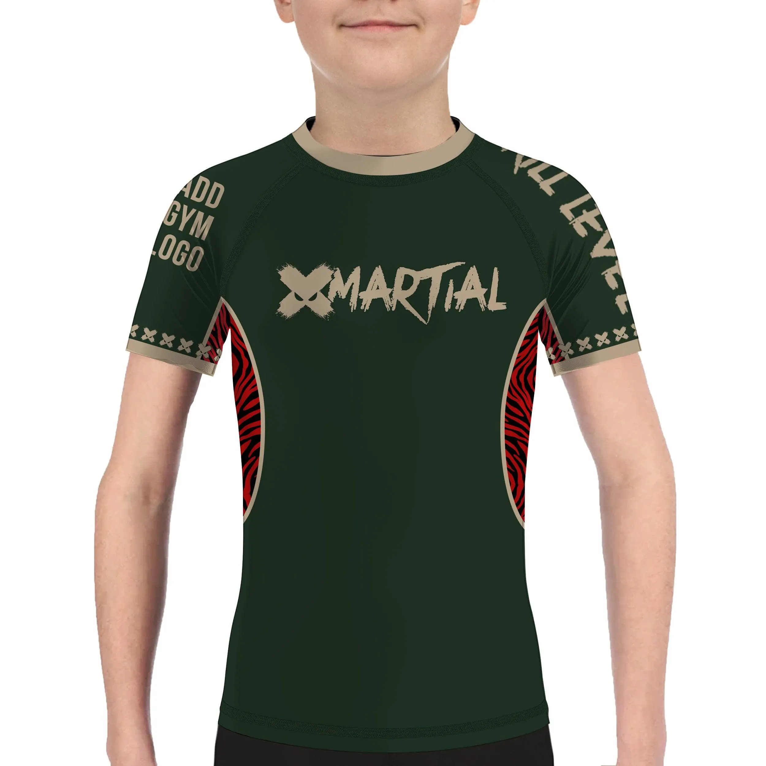 XMartial Kill Level Fight Team Kids BJJ Rash Guard