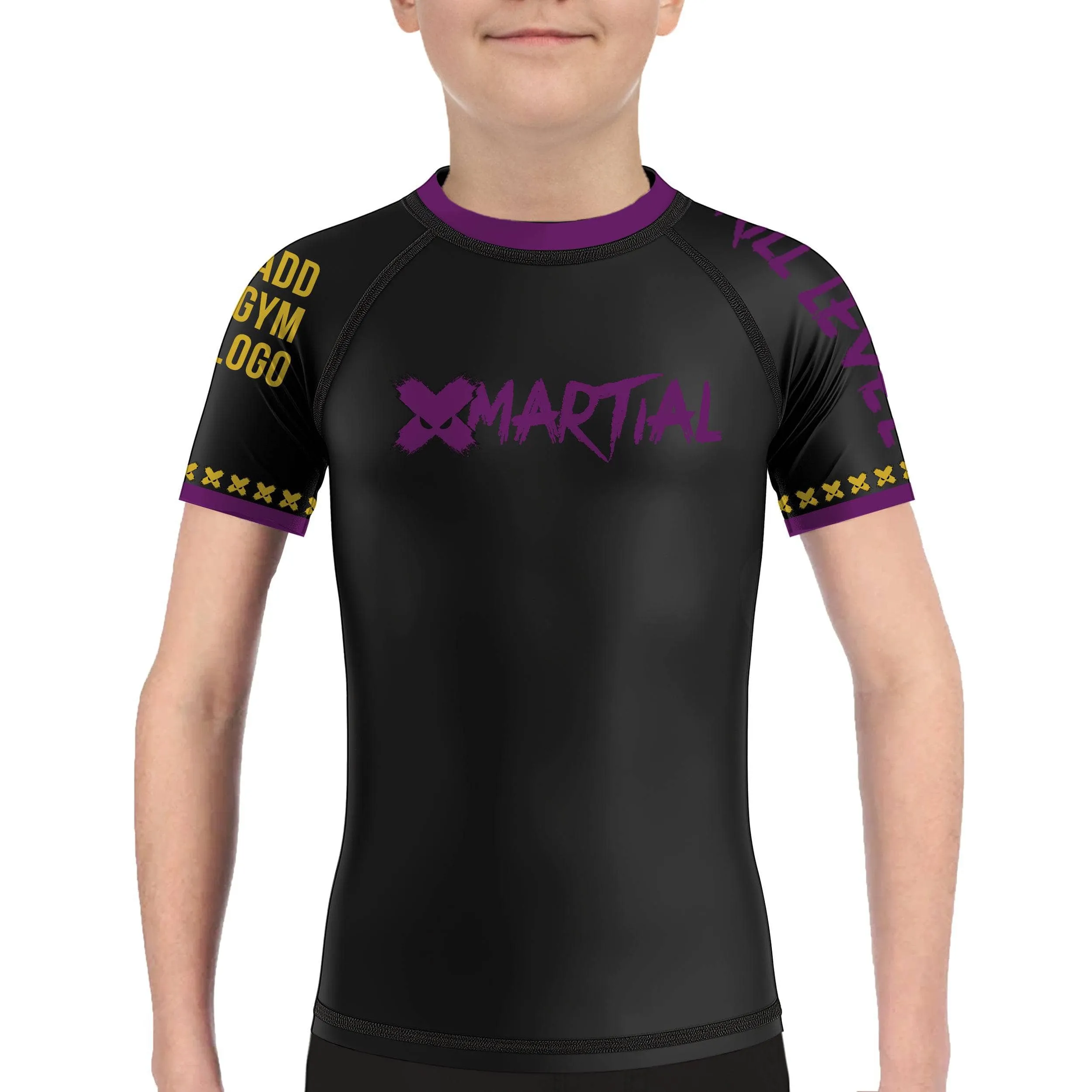 XMartial Kill Level Fight Team Kids BJJ Rash Guard
