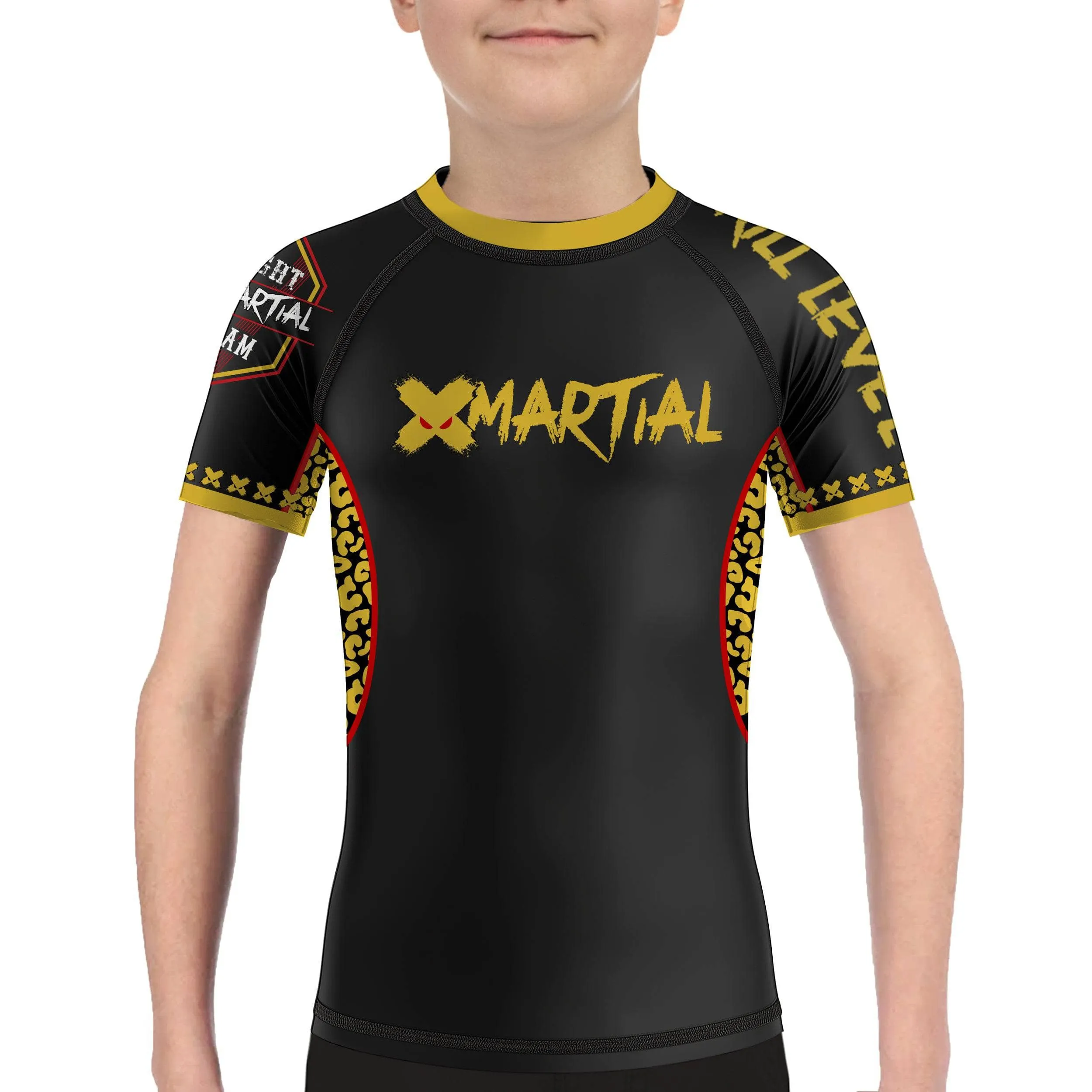 XMartial Kill Level Fight Team Kids BJJ Rash Guard