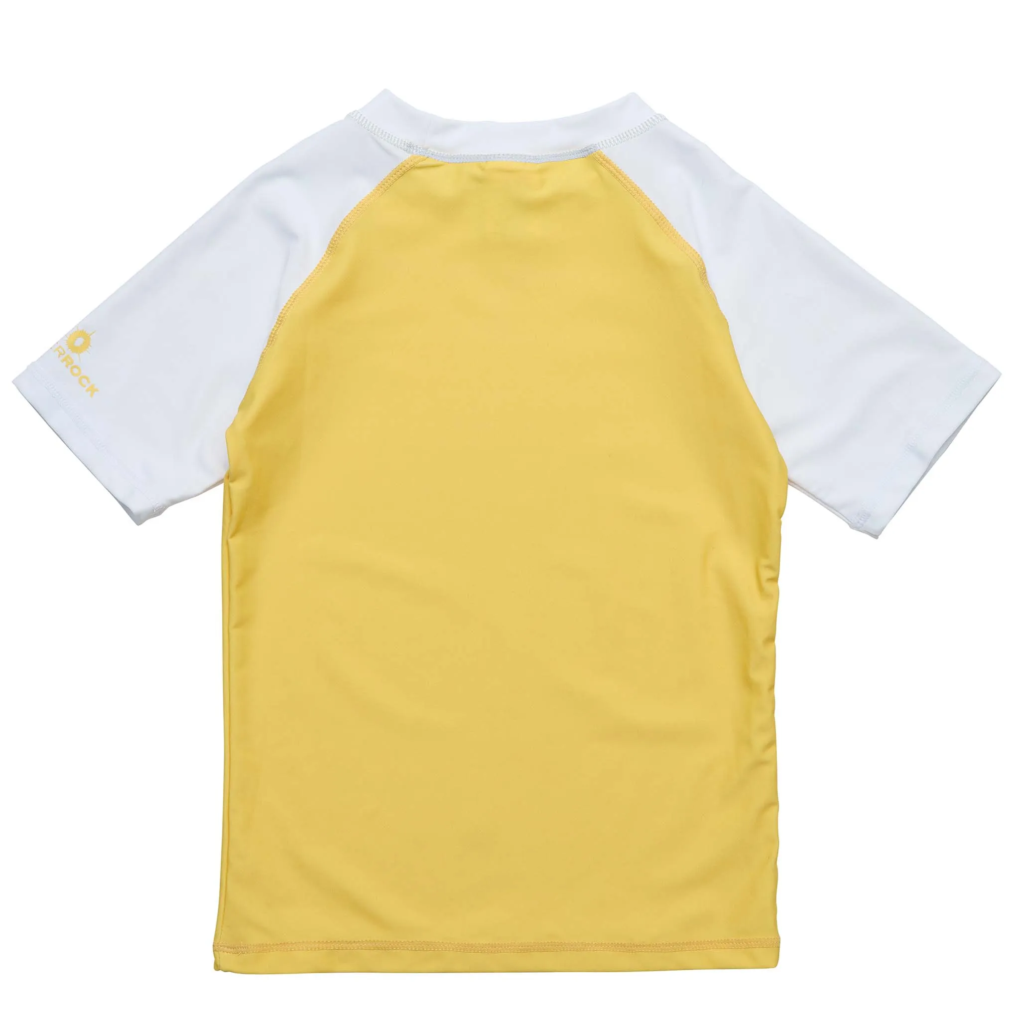 Yellow White Sleeve Sustainable SS Rash Top